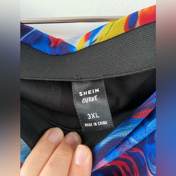 3X Mesh Tye Die Halter & Skirt Set Plus Size - Picture 6 of 8